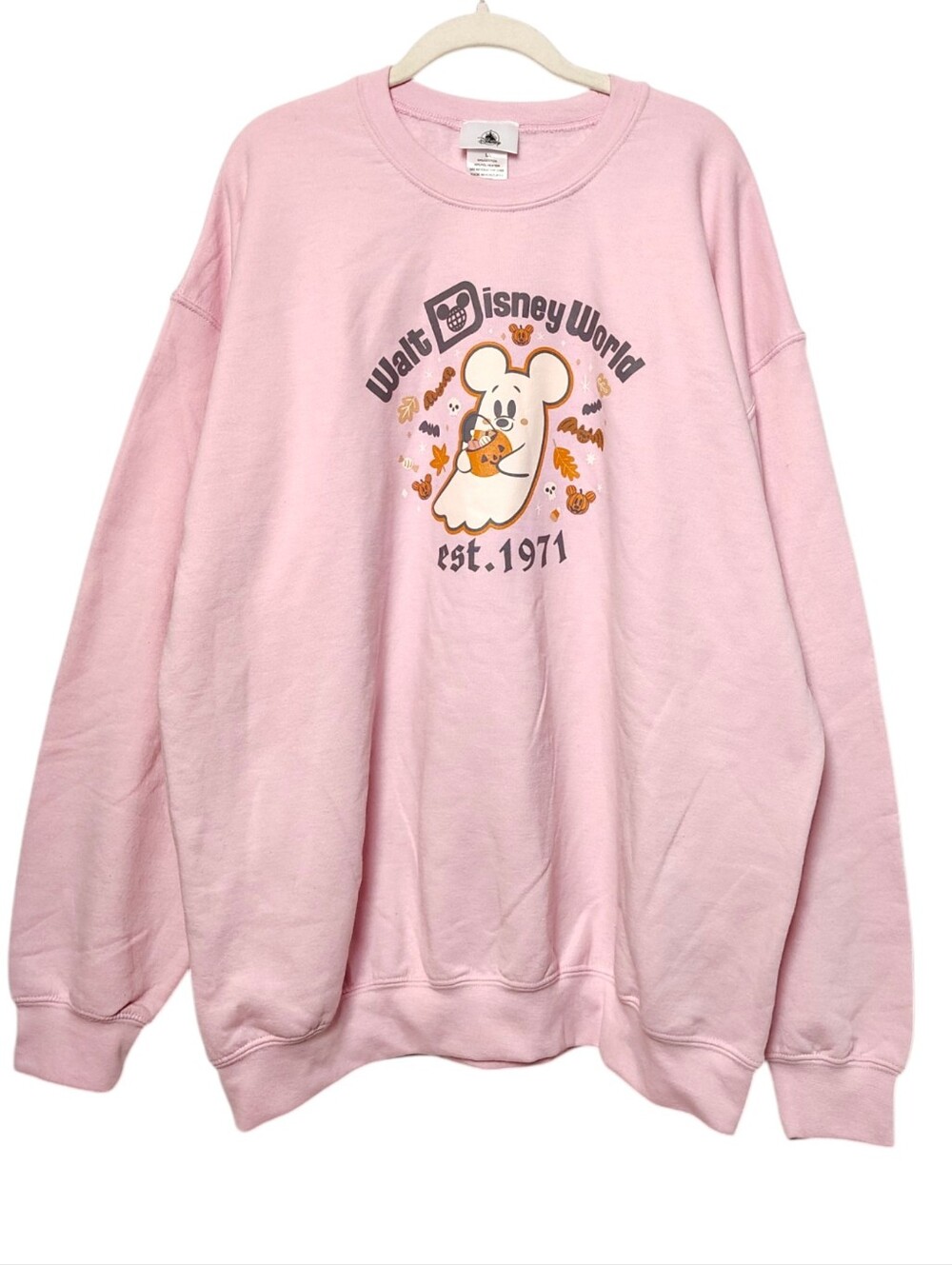 Walt Disney World Disney Parks Mickey Cutie Ghost Sweatshirt Halloween Large NWT